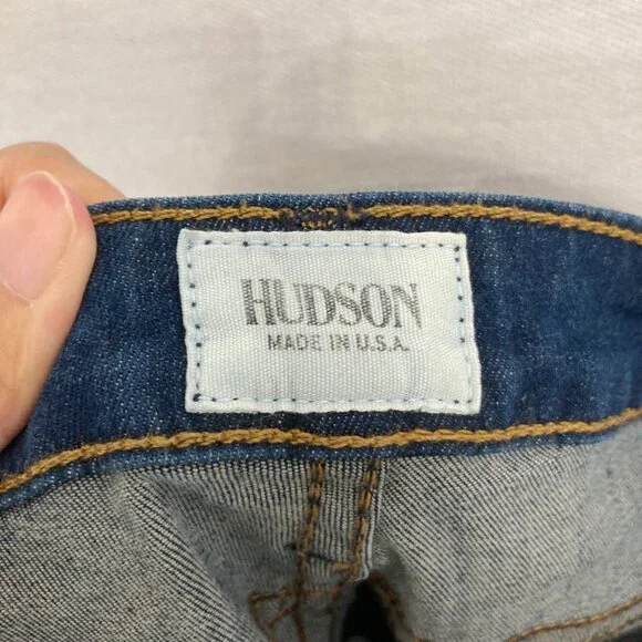 Hudson Medium Wash Stretch Ferris Flap Flare Jeans size 25 - Picture 2 of 12